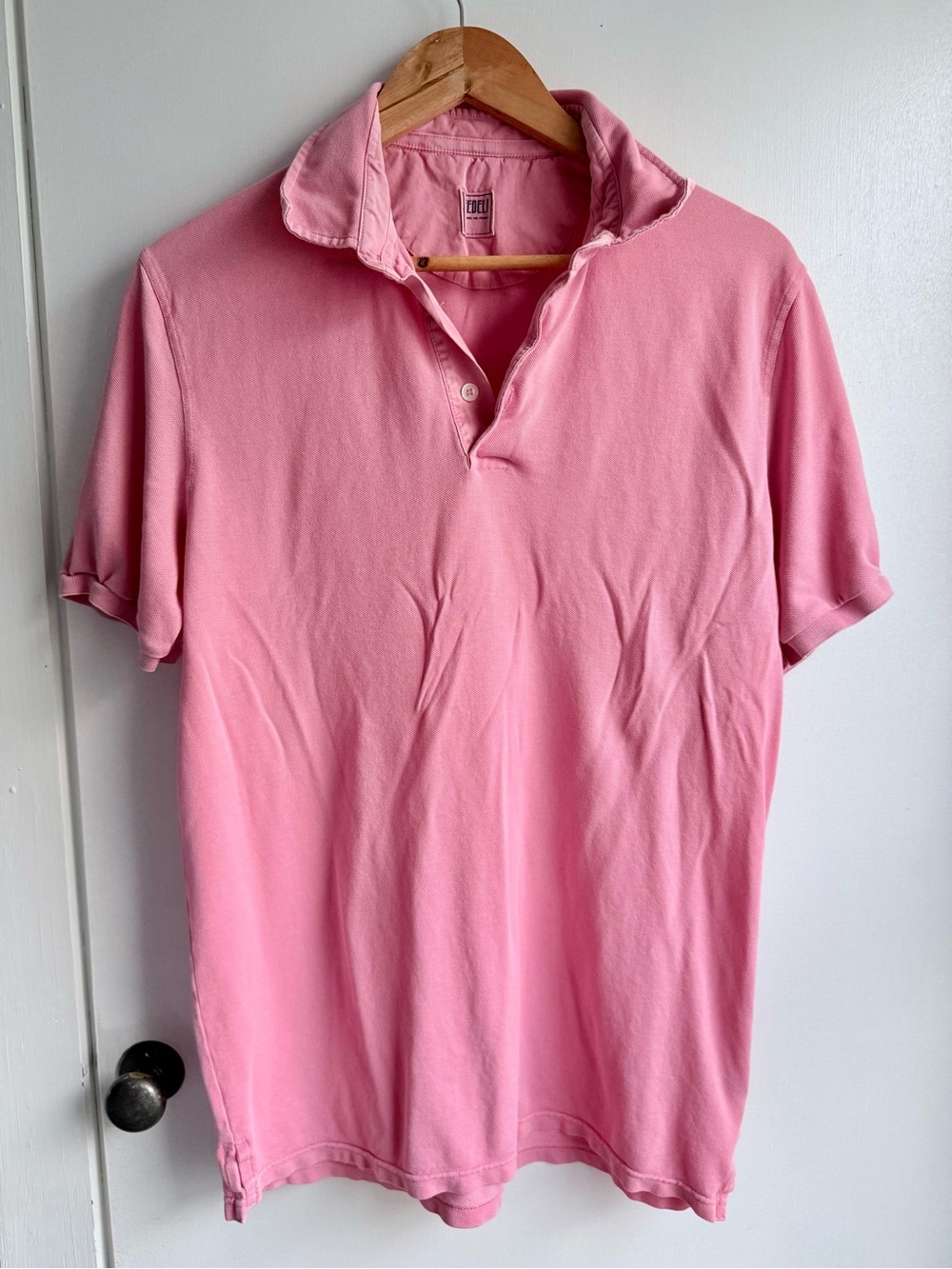 Fedeli Pink Cotton Polo Shirt Men’s Size 54 XL